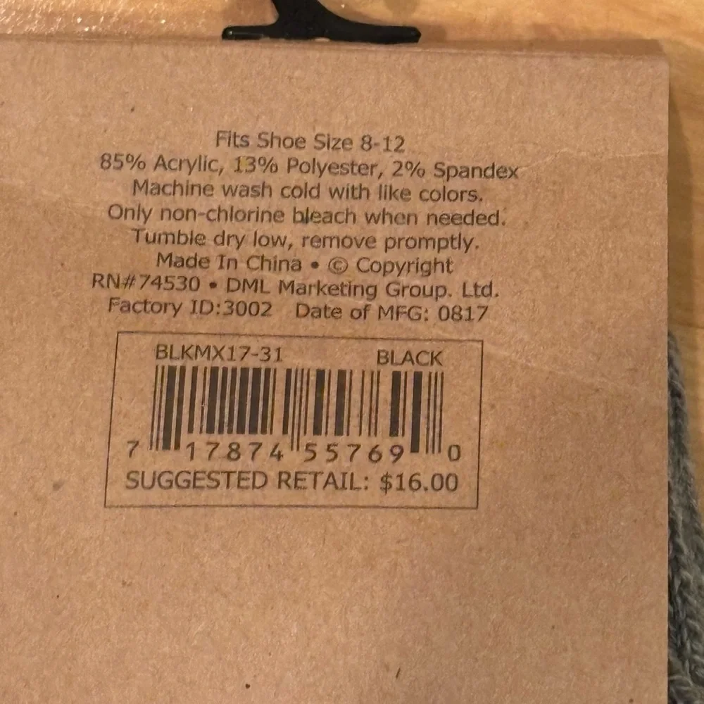 5/$25 Keep your socks‎ on Men's Black and Gray Deer Socks